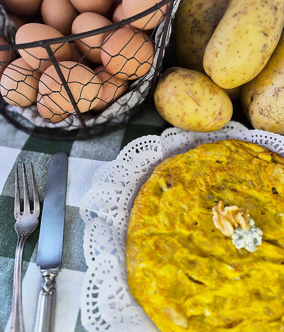 Con roquefort y nueces